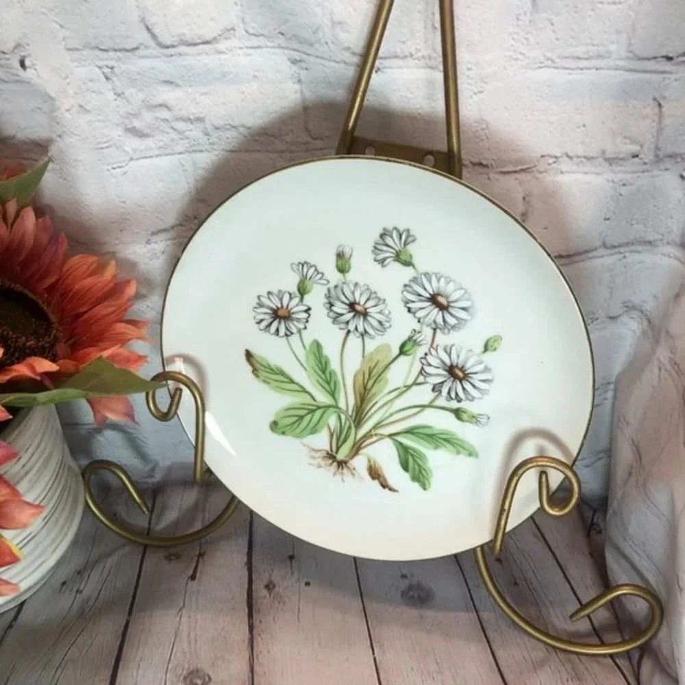Vintage hand painted daisy plate